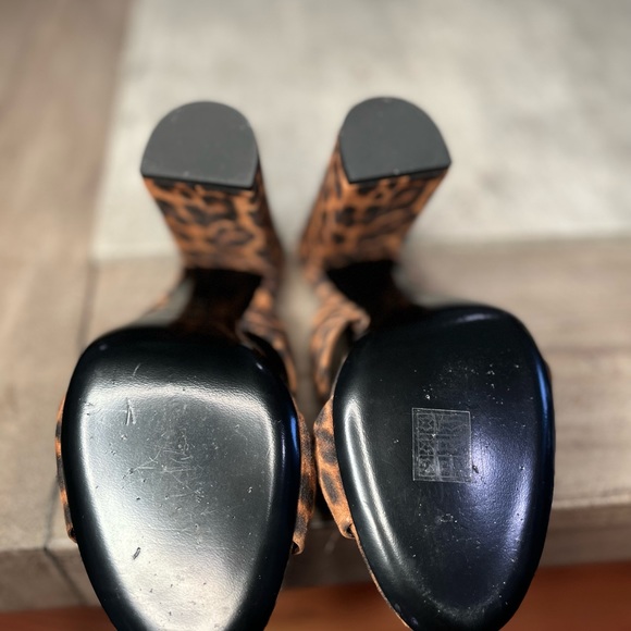 Saint Laurent | Shoes | Saint Laurent Bianca Leopard Print Suede Heeled ...